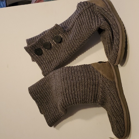 UGG Cardy Knit Boots Gray Size 6 - Picture 4 of 12